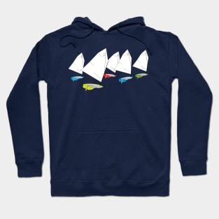 Optimist Sailing Dingy Sailboats Racing Hoodie